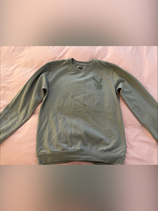 PLAYBOY Sweaters - PLAYBOY Womens Gray Crewneck Pullover